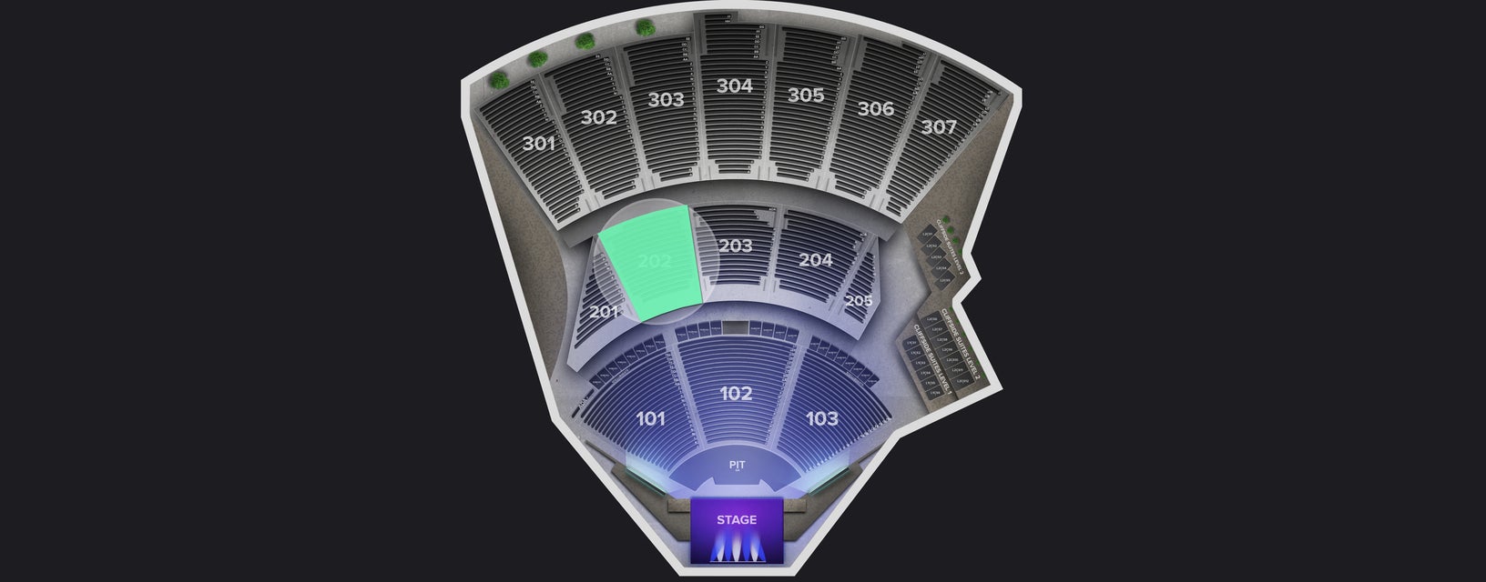 Seat view from Middle