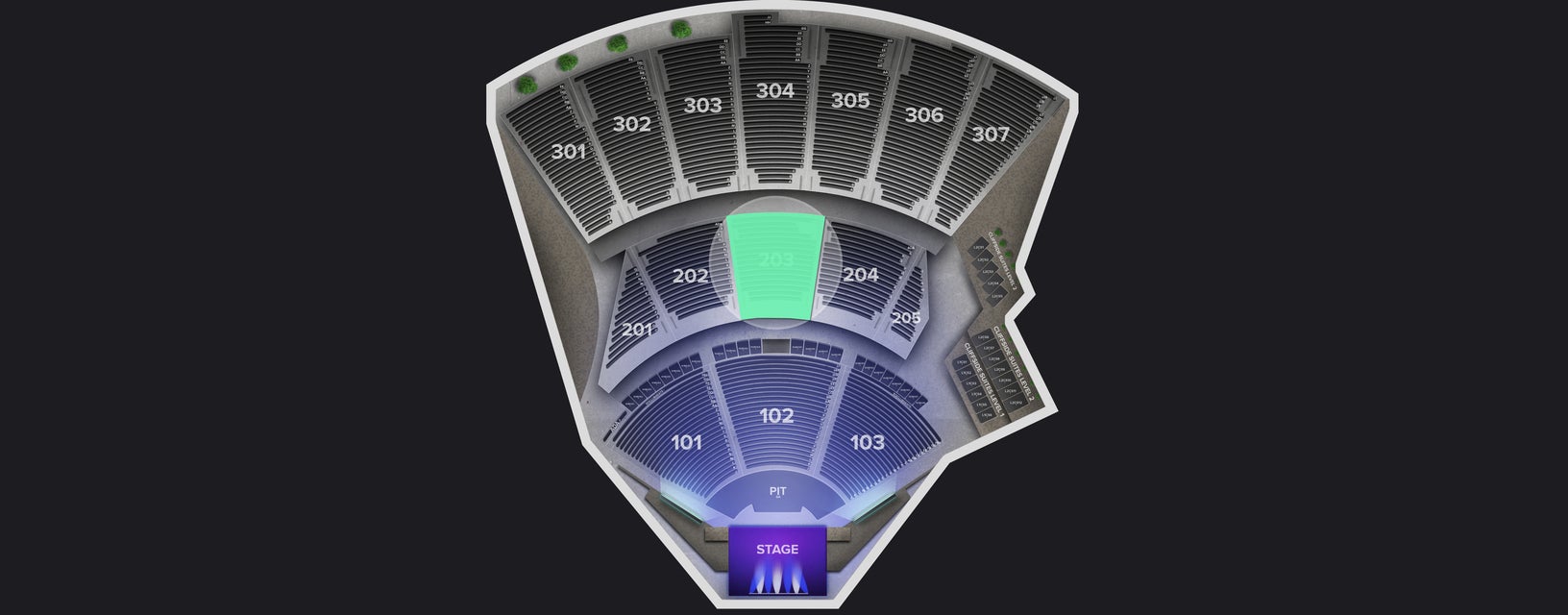 Seat view from Middle