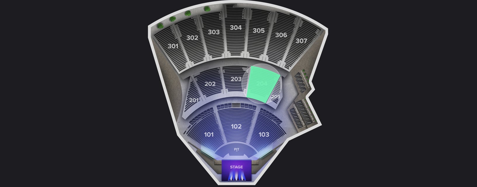 Seat view from Middle