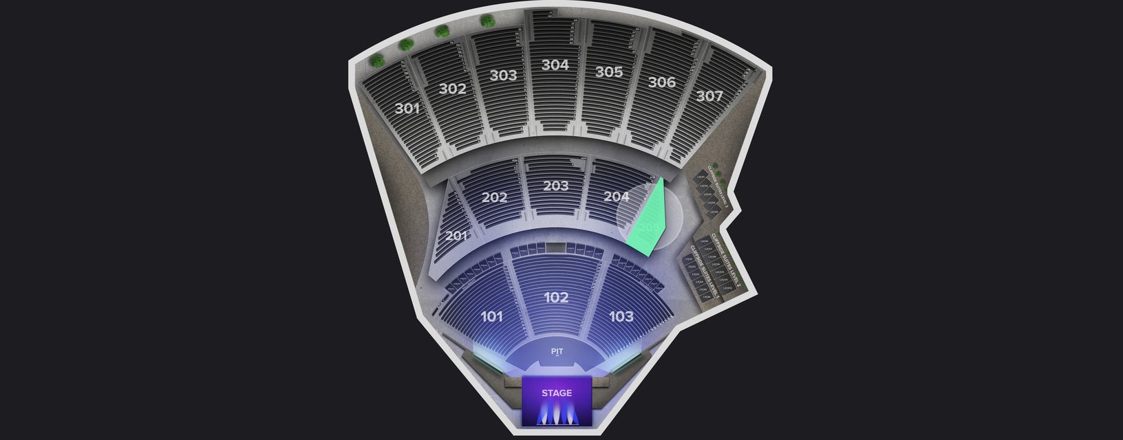 Seat view from Middle