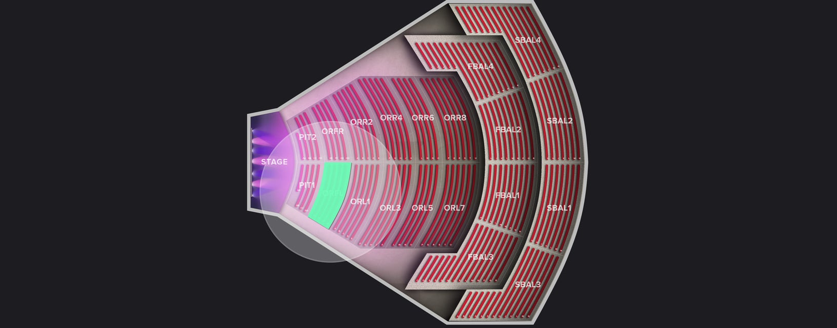 Seat view from Orchestra Floor Left