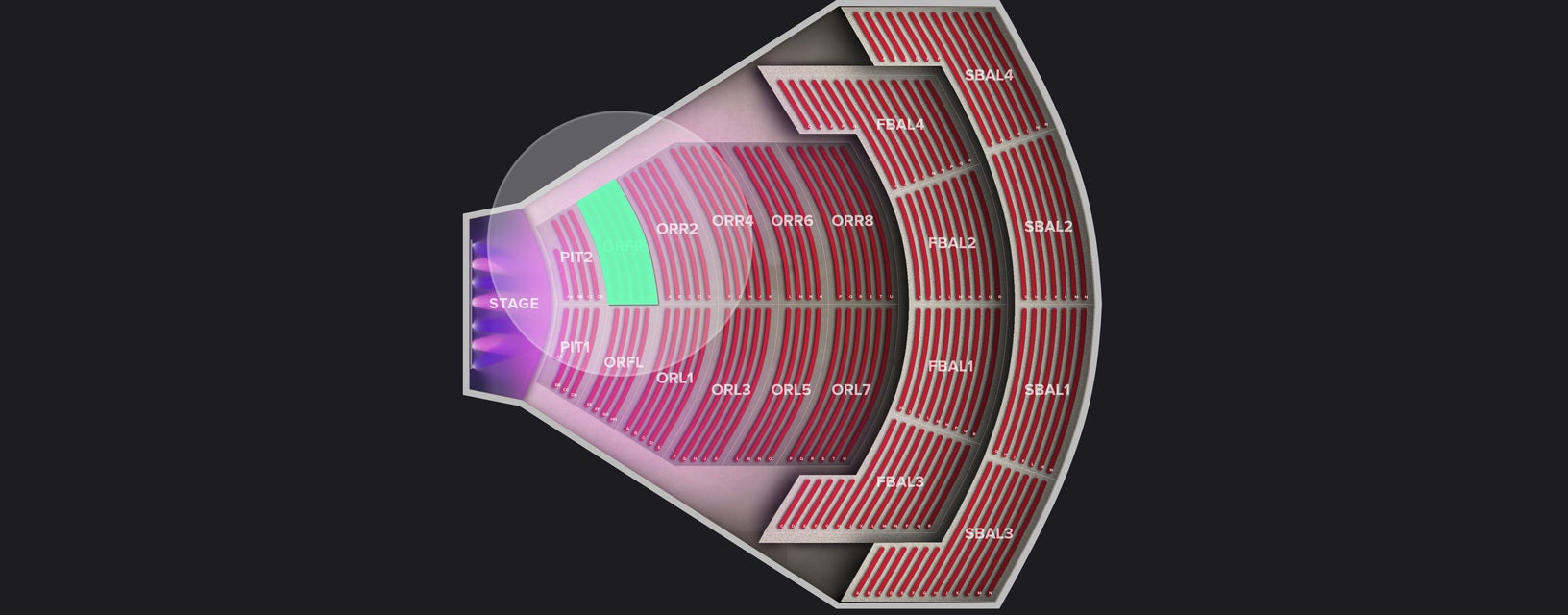 Seat view from Orchestra Floor Right