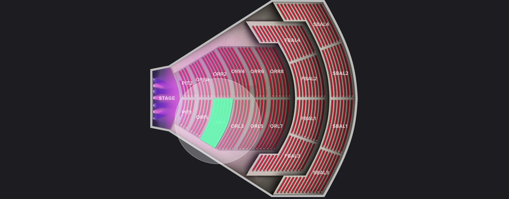 Seat view from Orchestra 1 Left