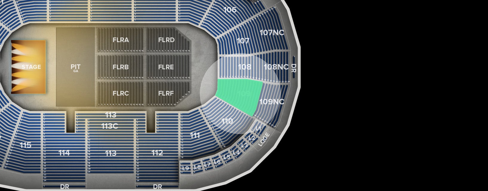Seat view from Lower