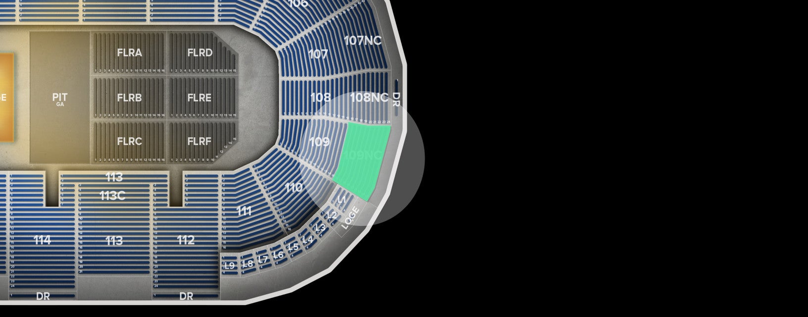 Seat view from Upper Bowl