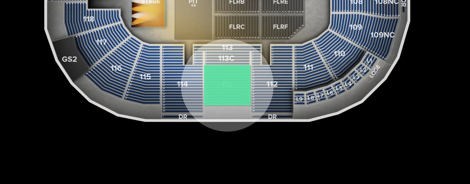 Seat view from Lower