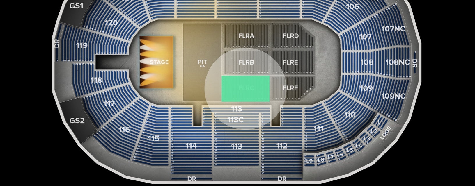 Seat view from Floor