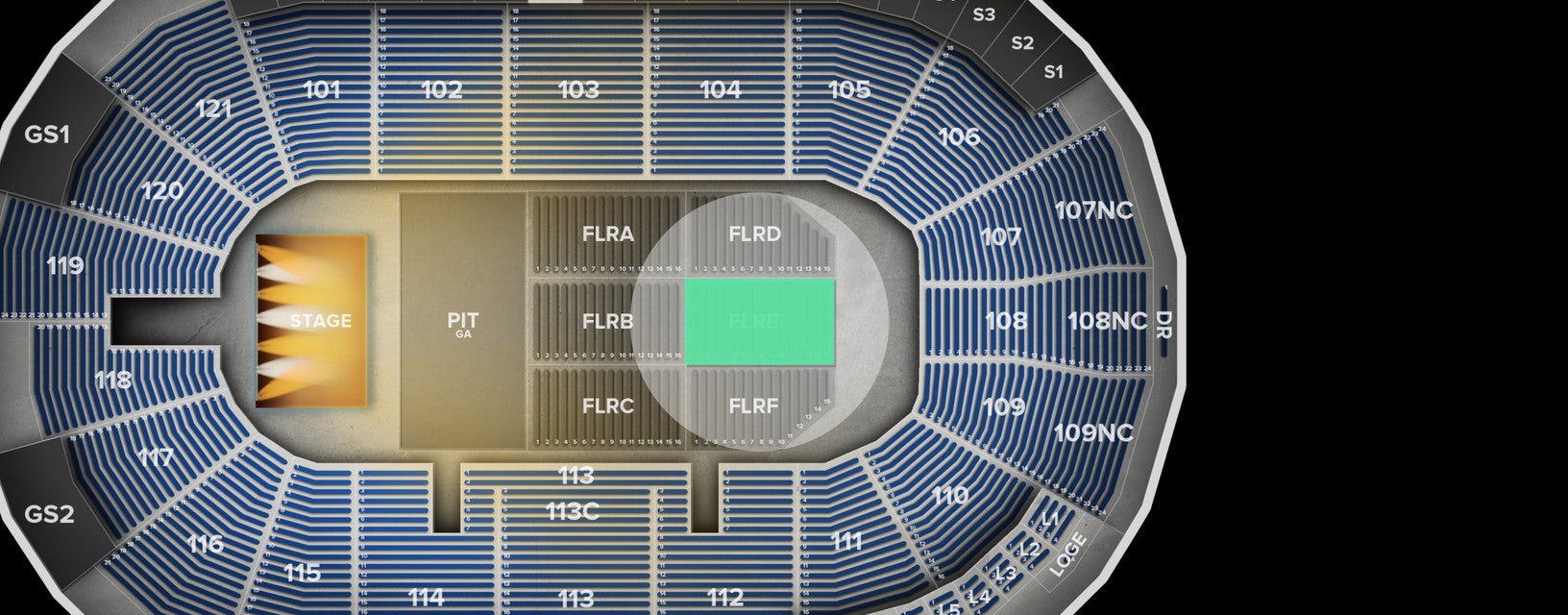 Seat view from Floor