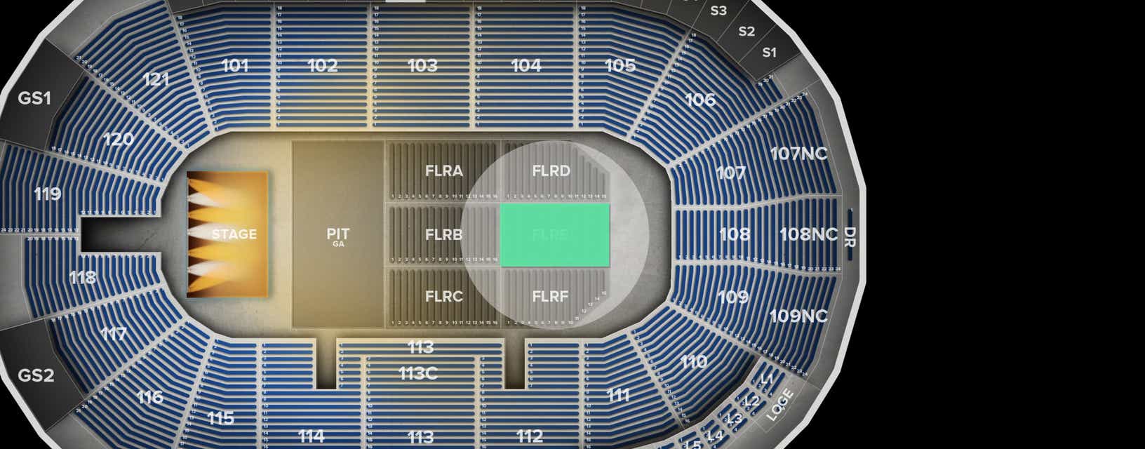 Seat view from Floor
