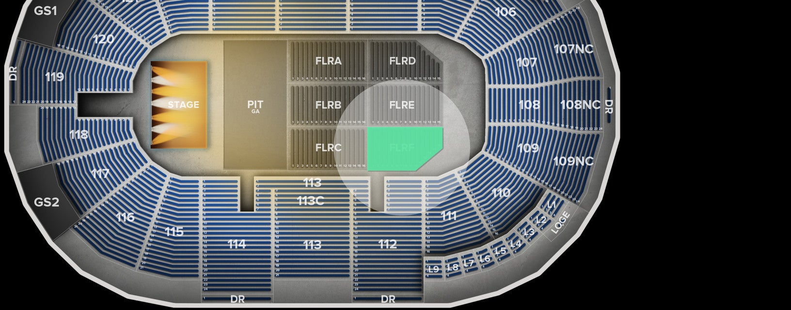 Seat view from Floor