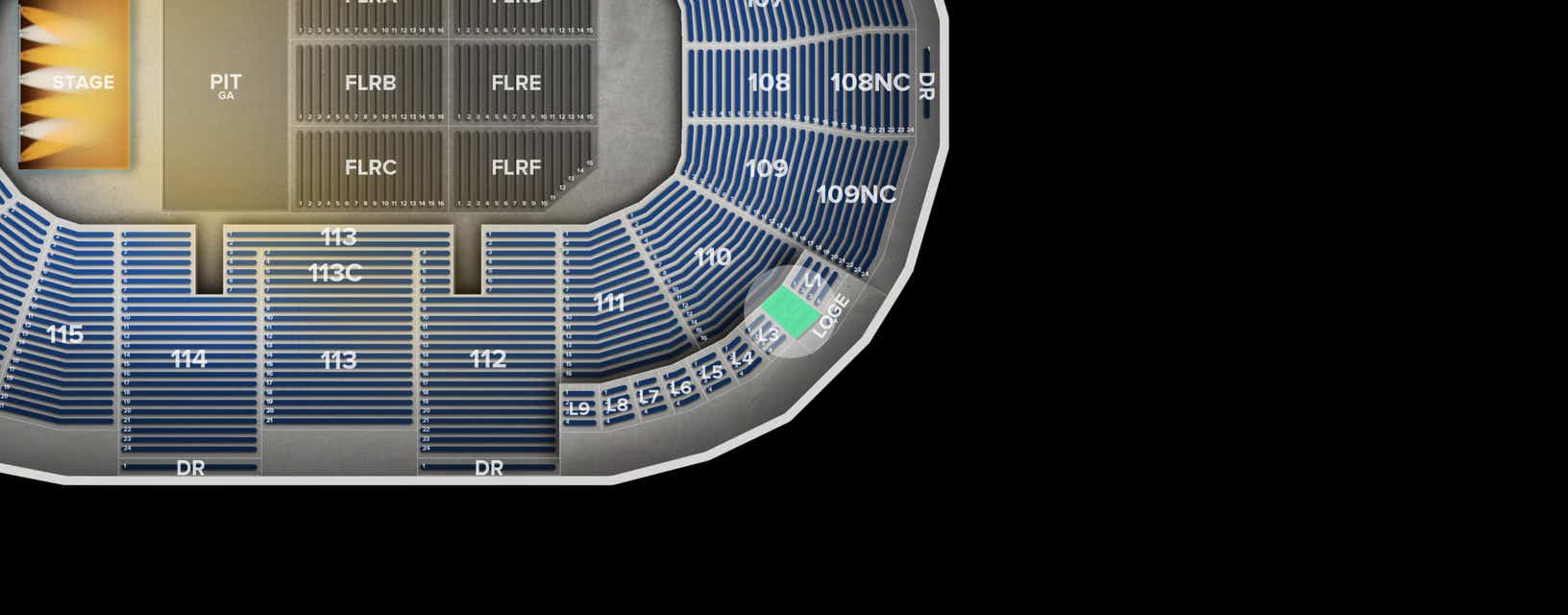Seat view from Loge