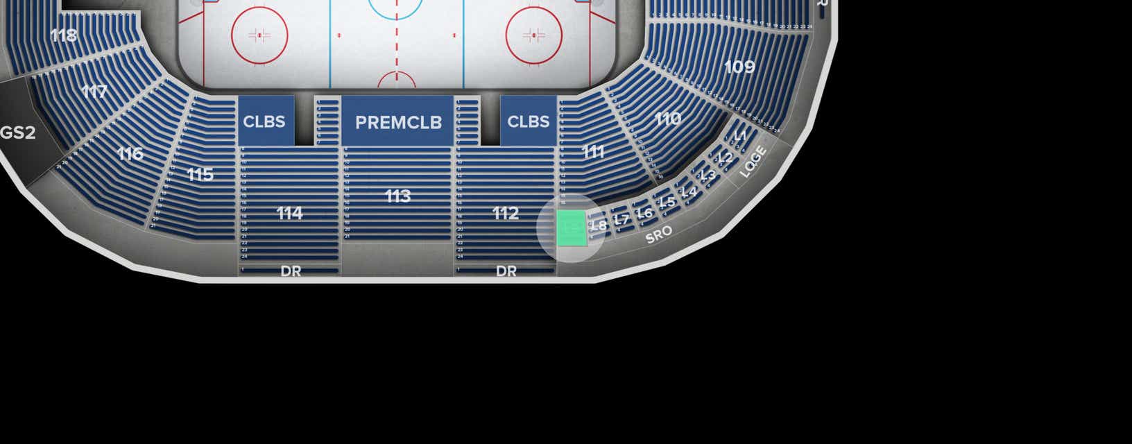 Seat view from Loge