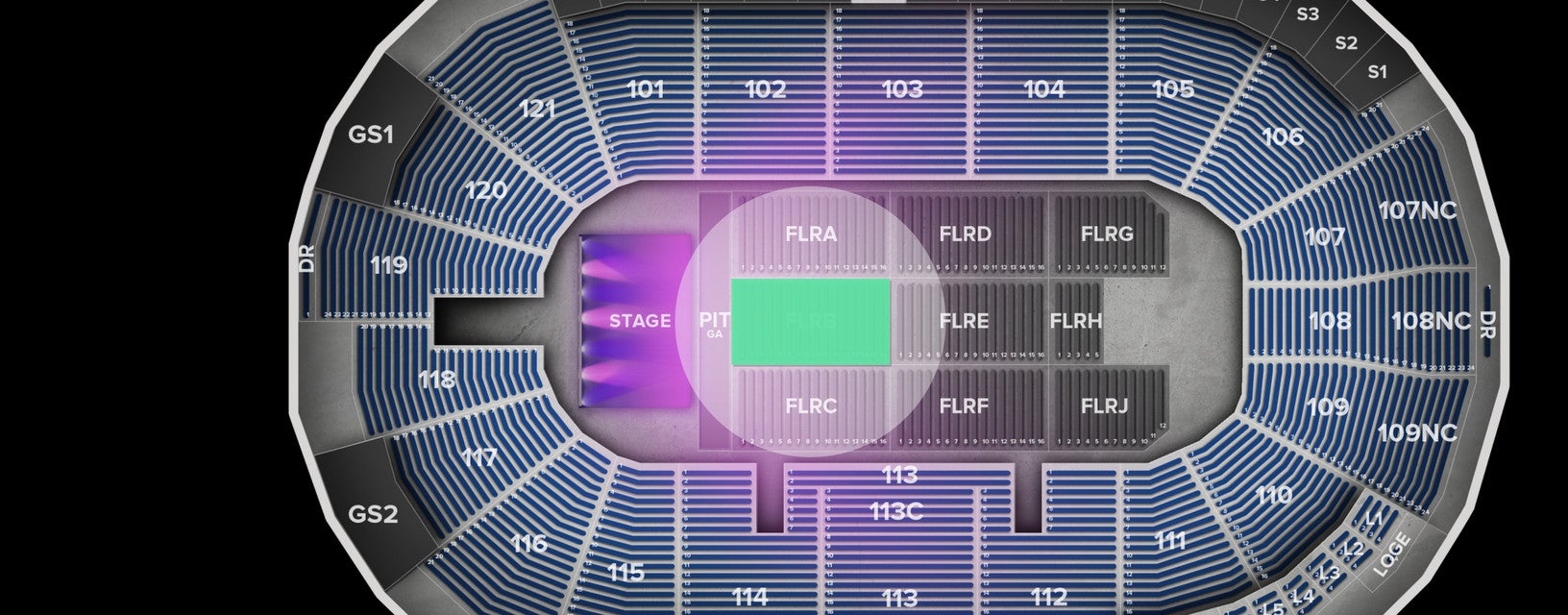 Seat view from Floor