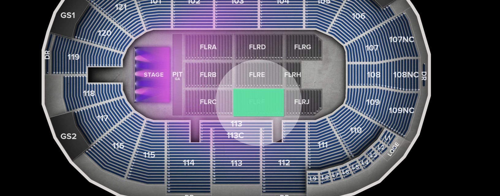 Seat view from Floor
