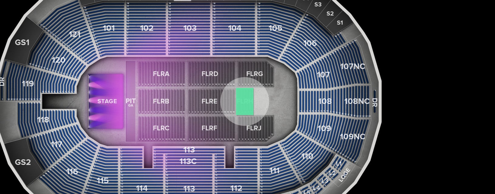 Seat view from Floor