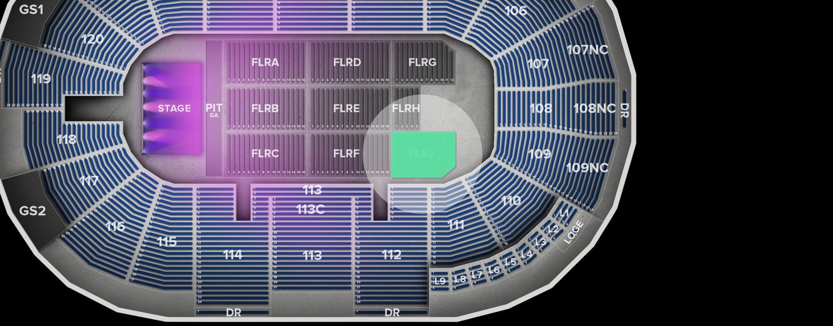 Seat view from Floor