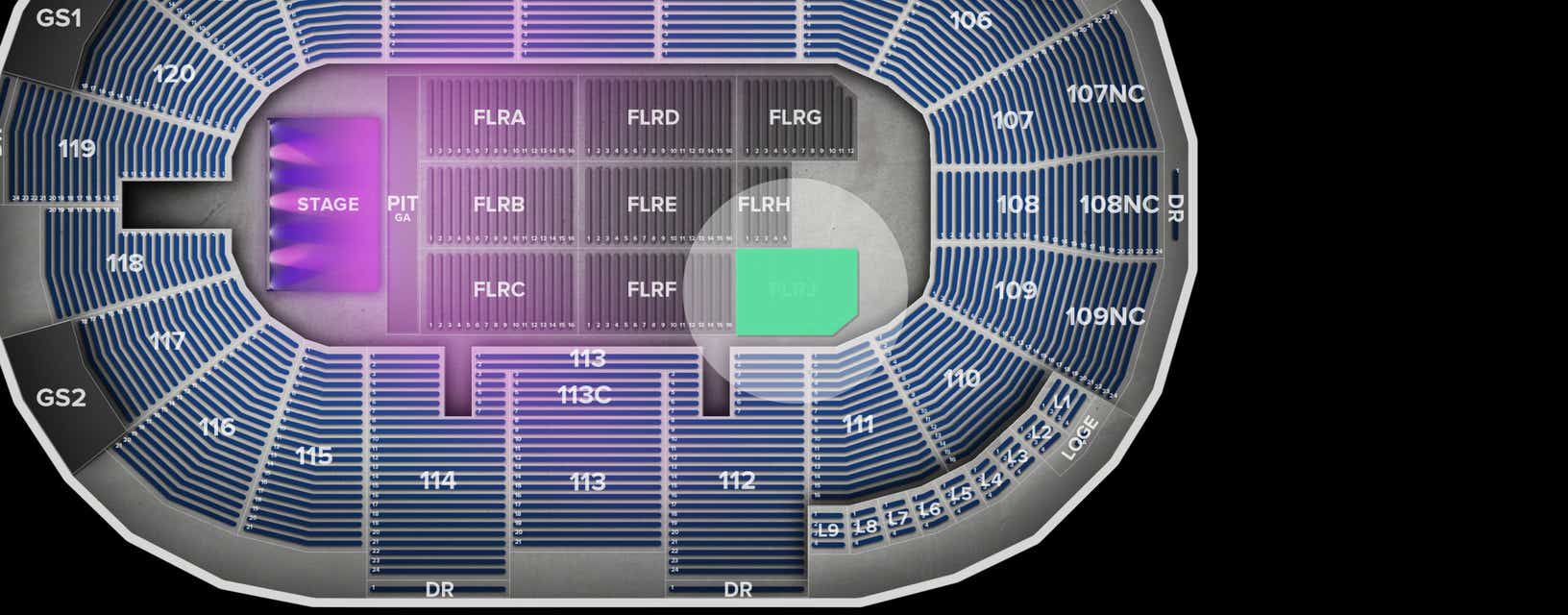 Seat view from Floor