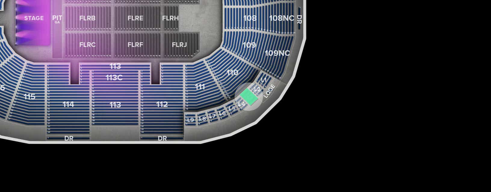 Seat view from Loge