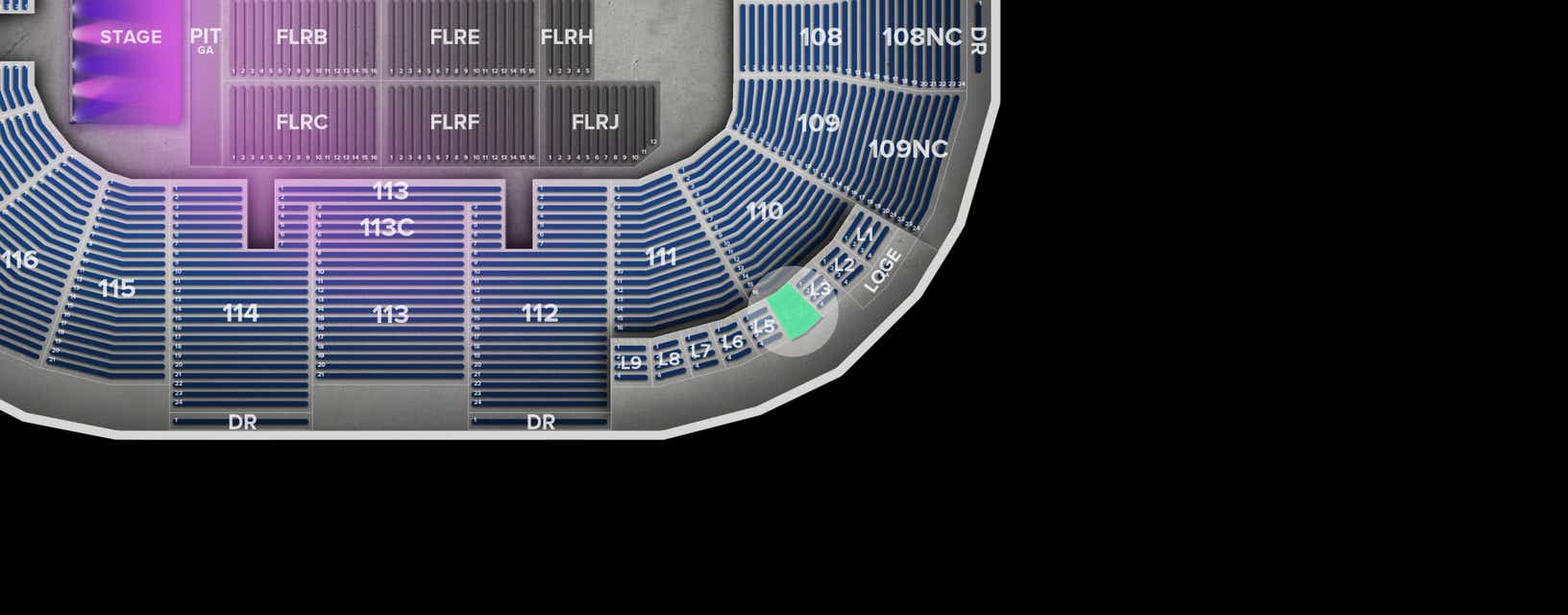 Seat view from Loge