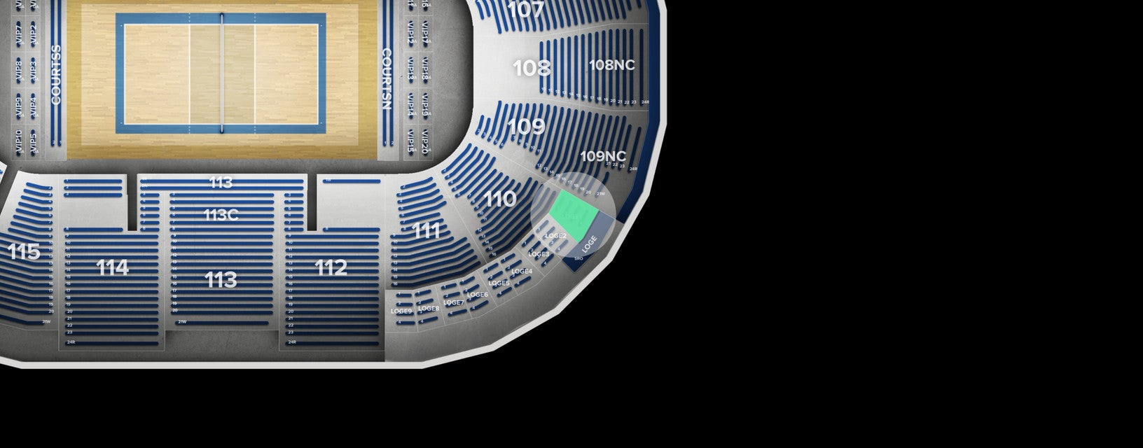 Seat view from Loge