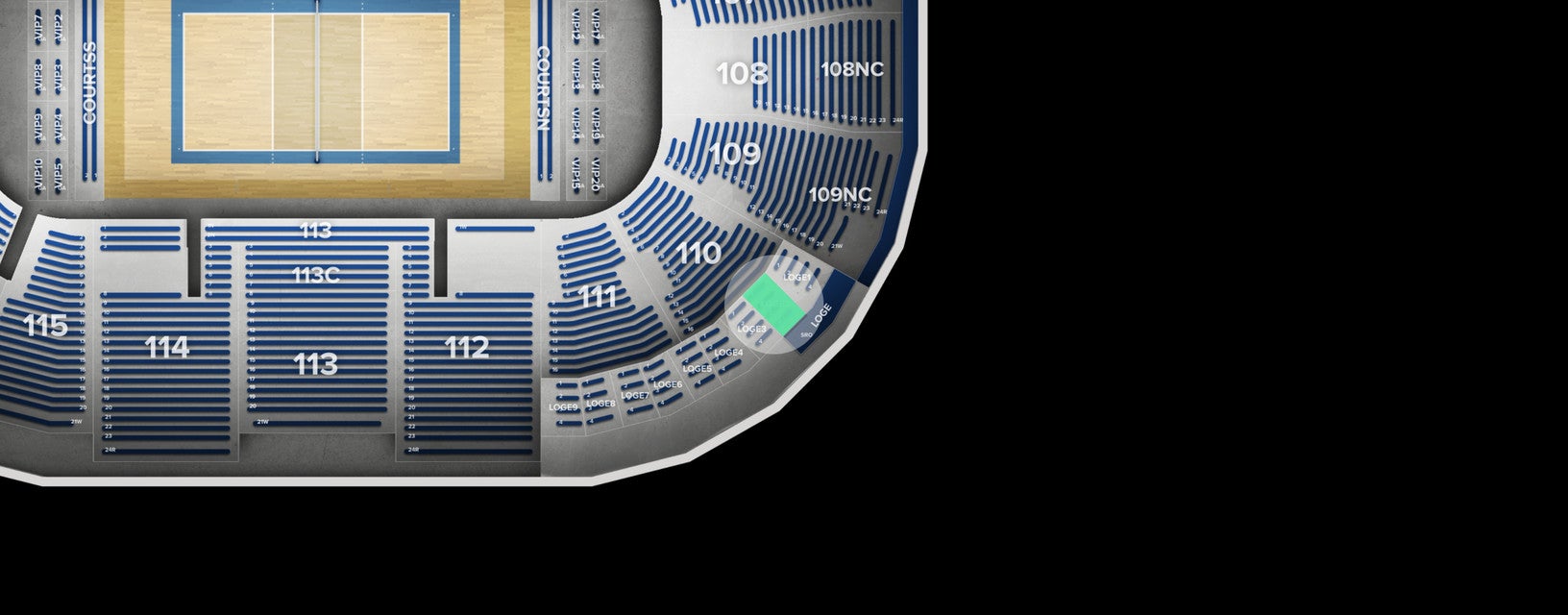 Seat view from Loge