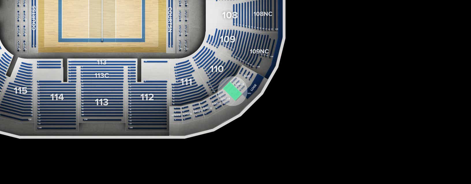 Seat view from Loge