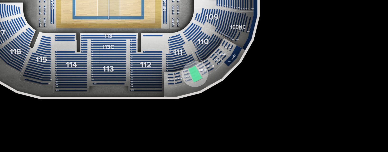 Seat view from Loge