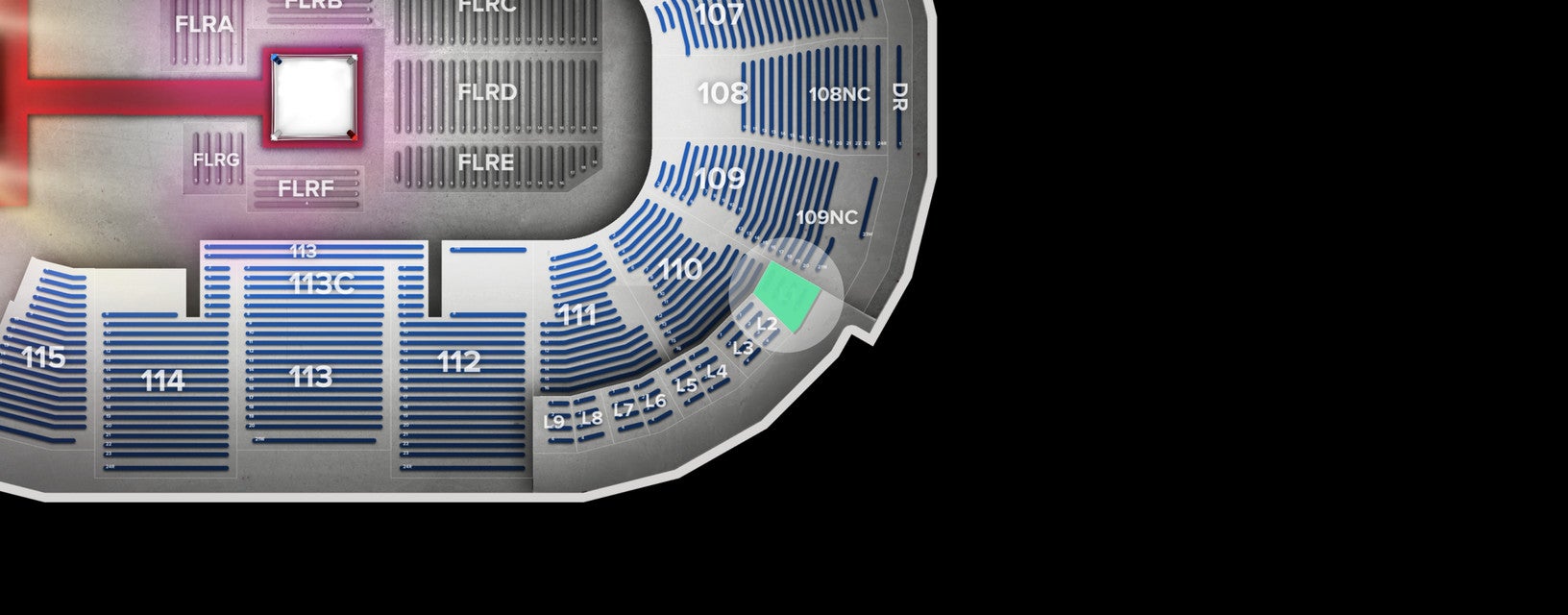 Seat view from Loge