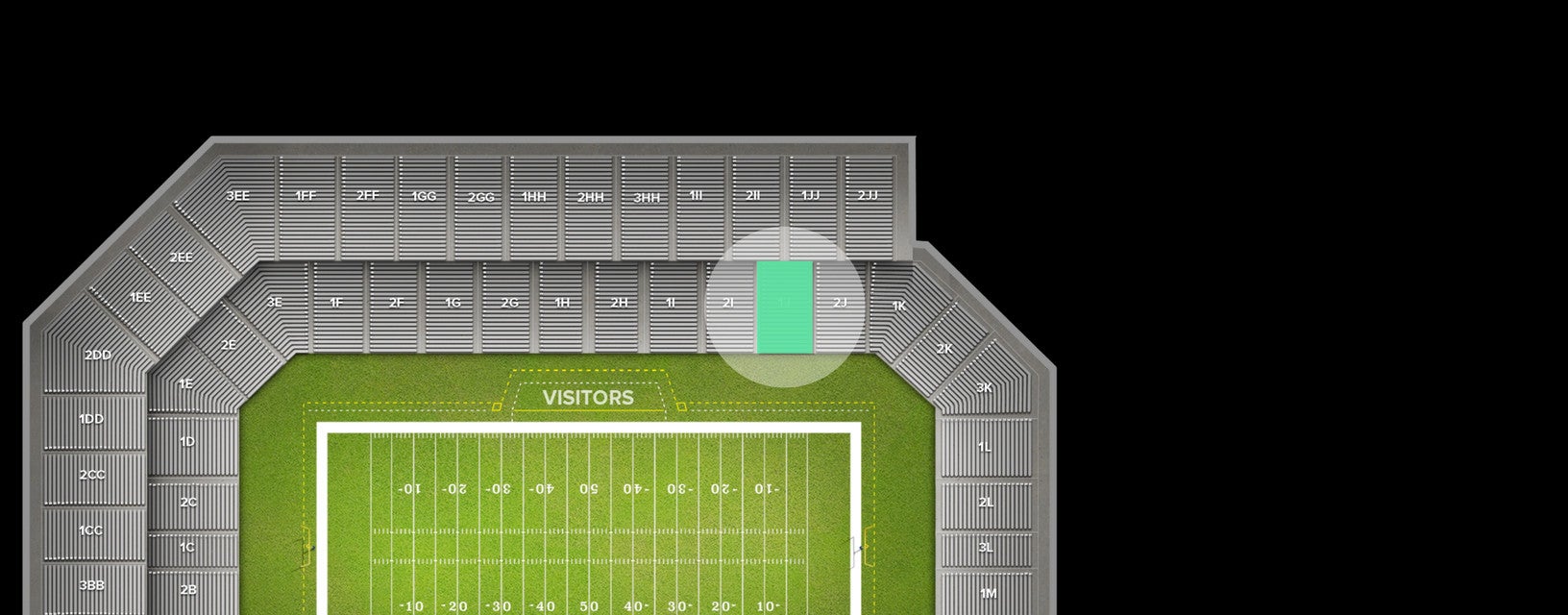 Seat view from Lower Sideline