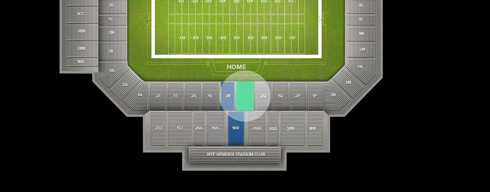 Seat view from Lower Sideline
