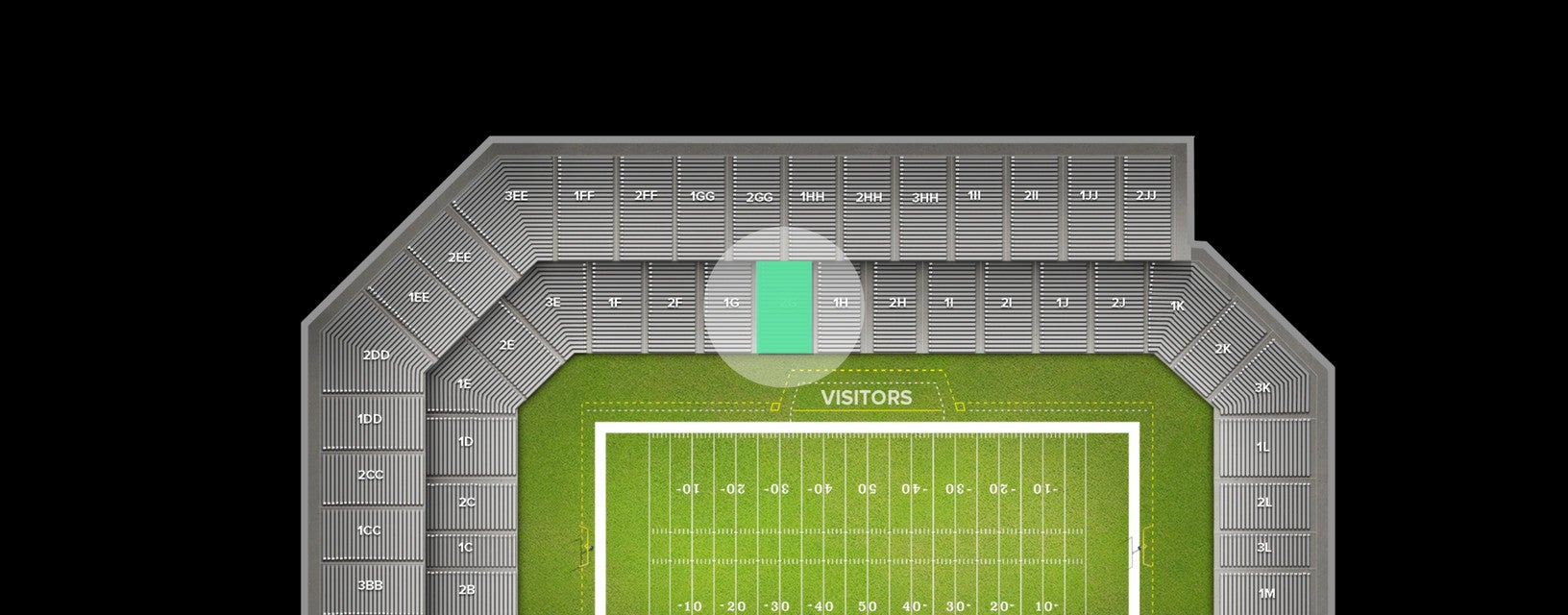 Seat view from Lower Sideline