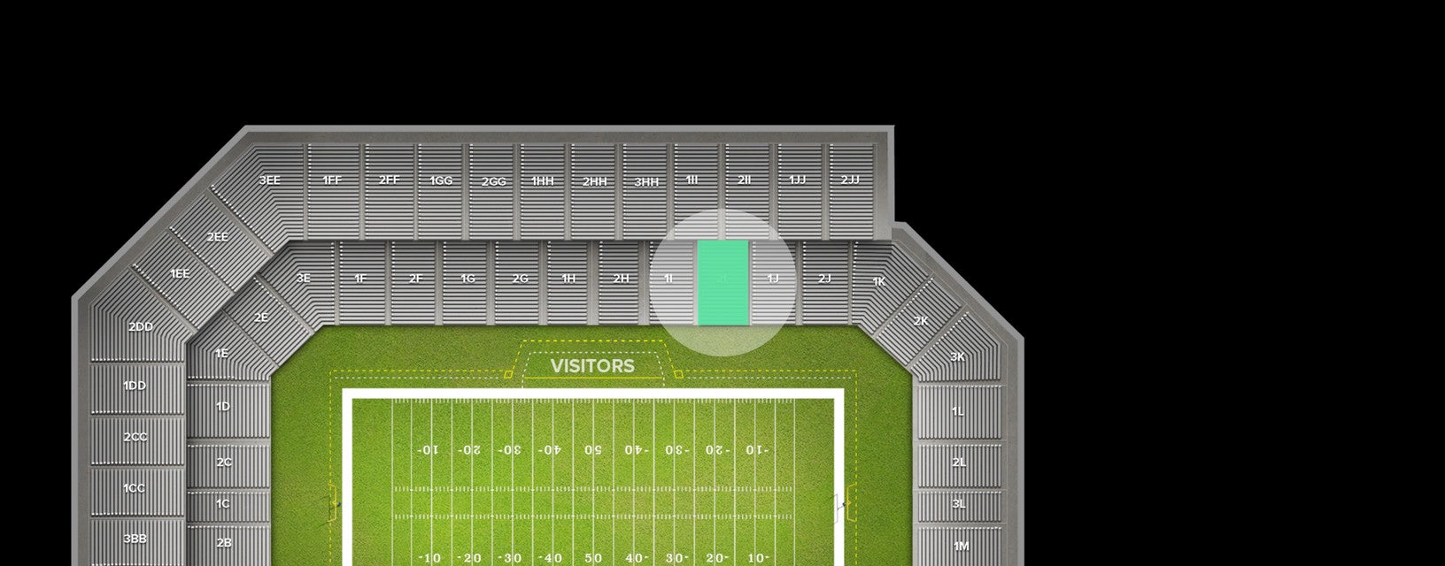 Seat view from Lower Sideline