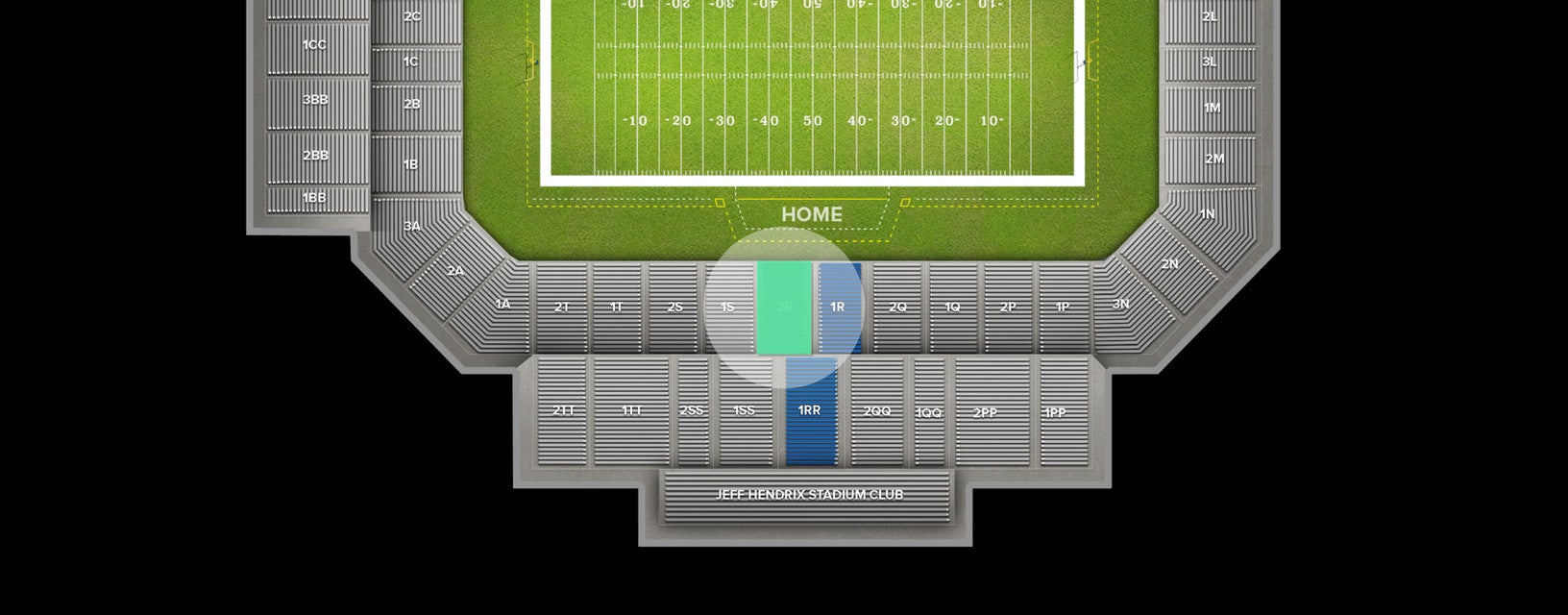 Seat view from Lower Sideline