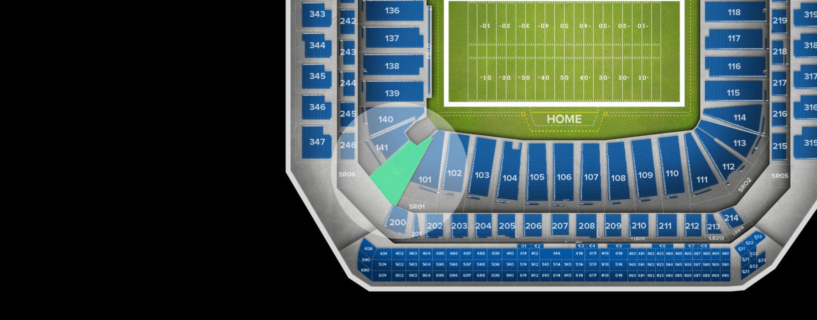 Seat view from Lower Level Corner
