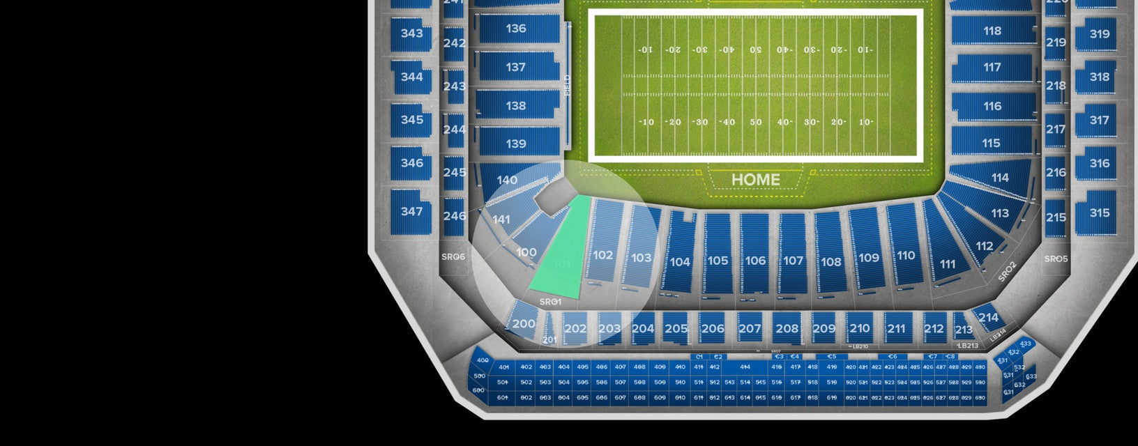 Seat view from Lower Level Corner