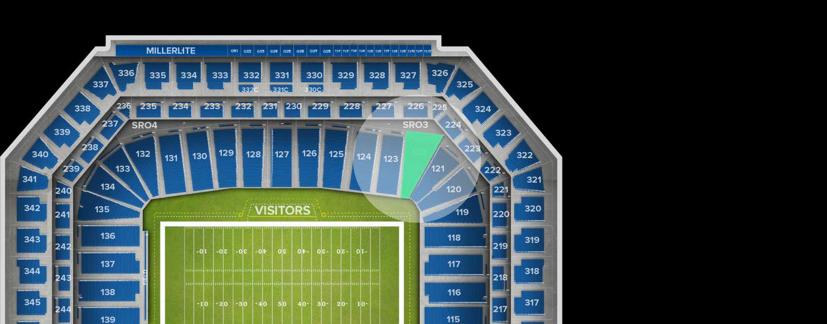 Seat view from Lower Level Corner