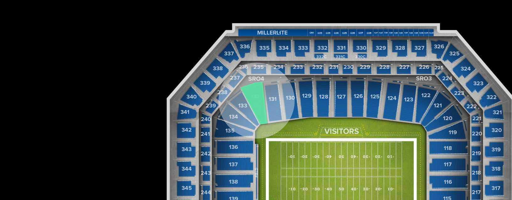Seat view from Lower Level Corner