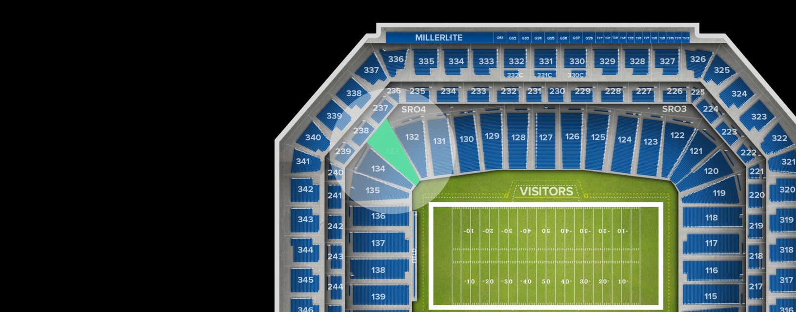 Seat view from Lower Level Corner