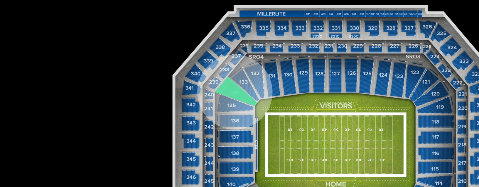 Seat view from Lower Level Corner