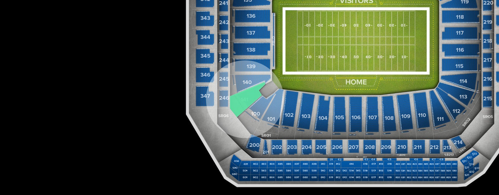 Seat view from Lower Level Corner
