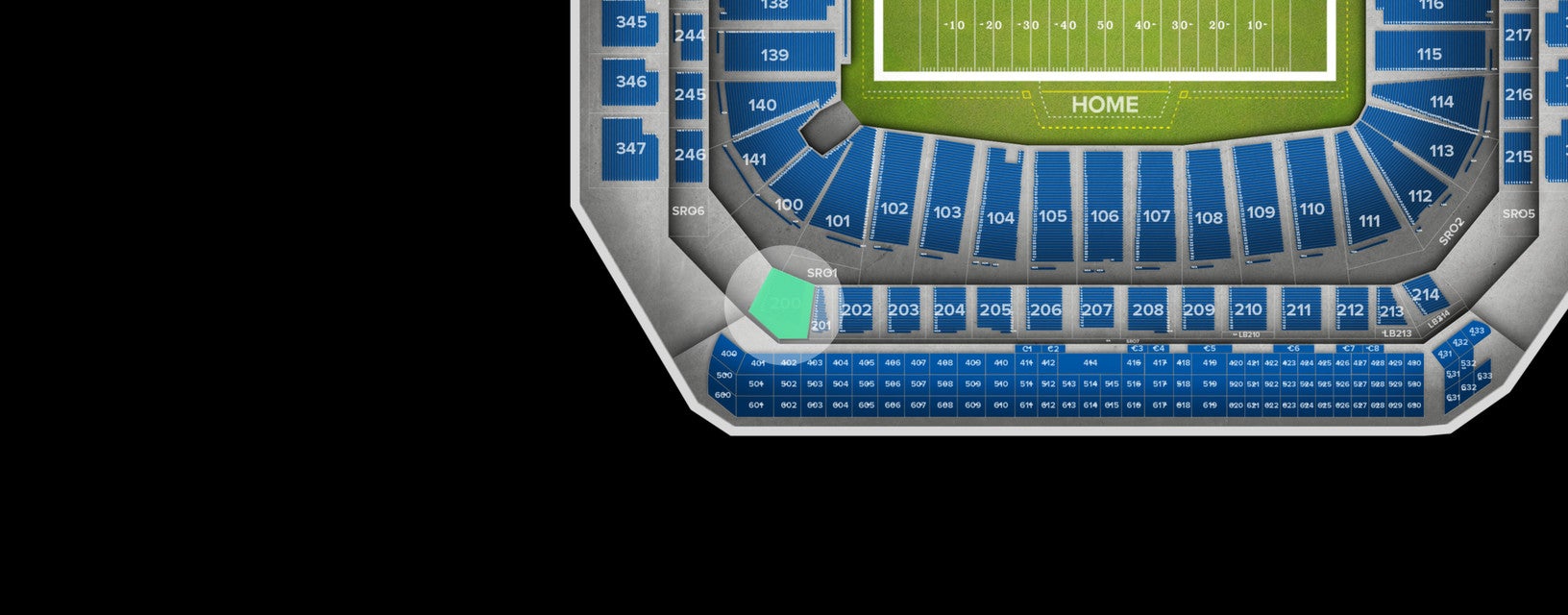 Seat view from Club
