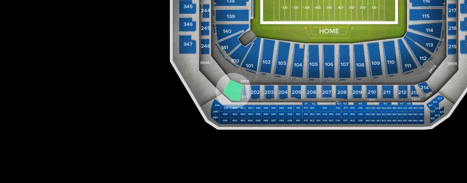 Seat view from Club