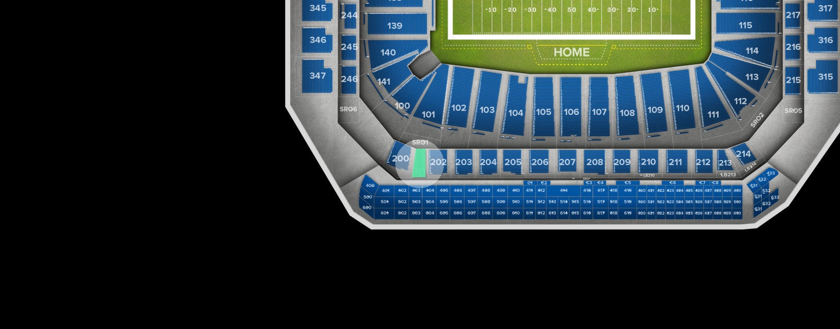 Seat view from Club