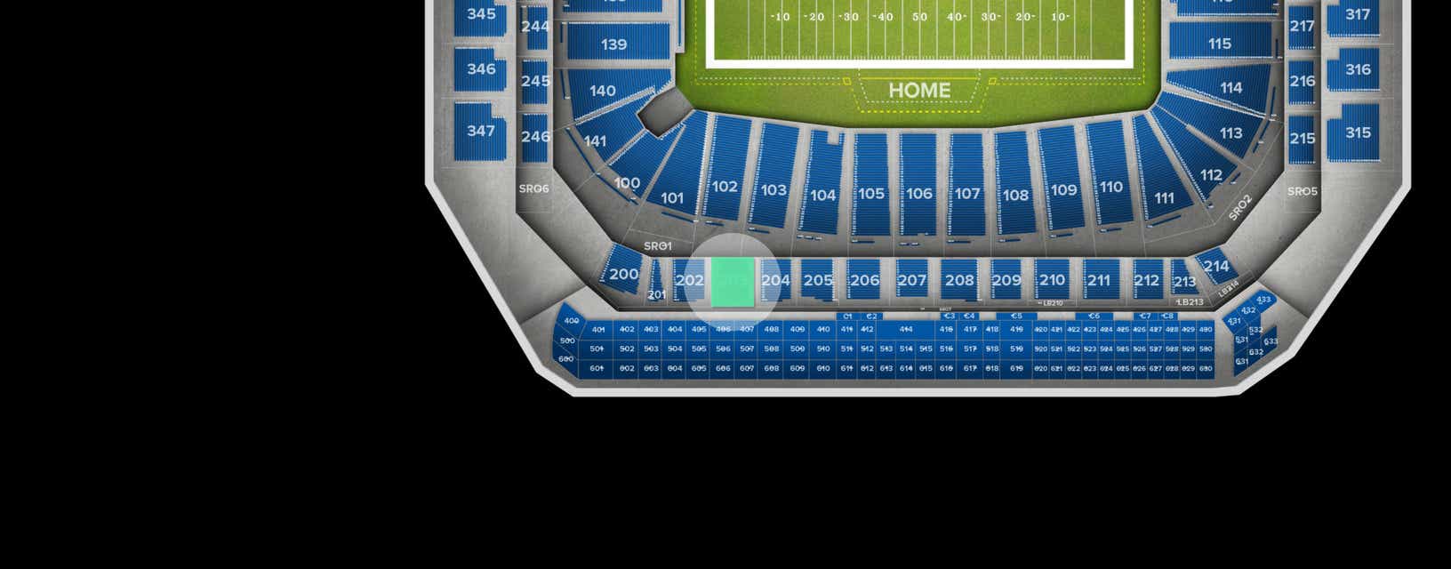 Seat view from Club