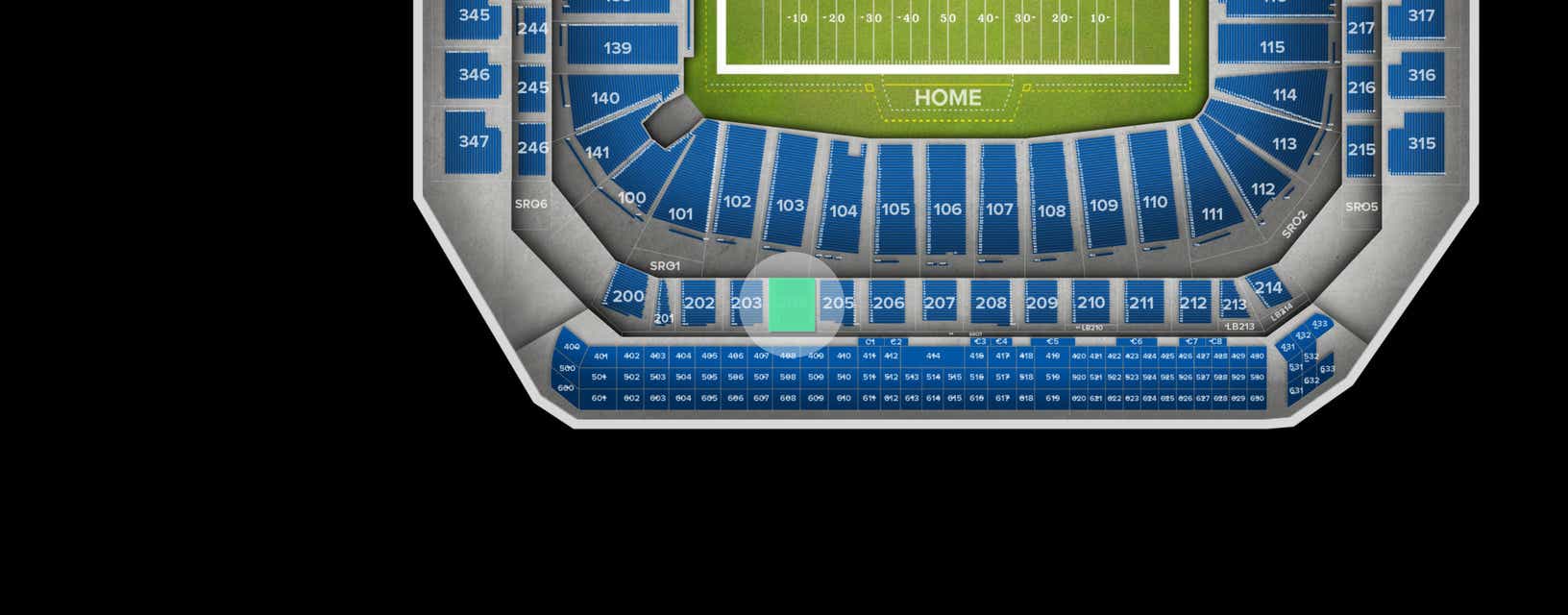 Seat view from Club
