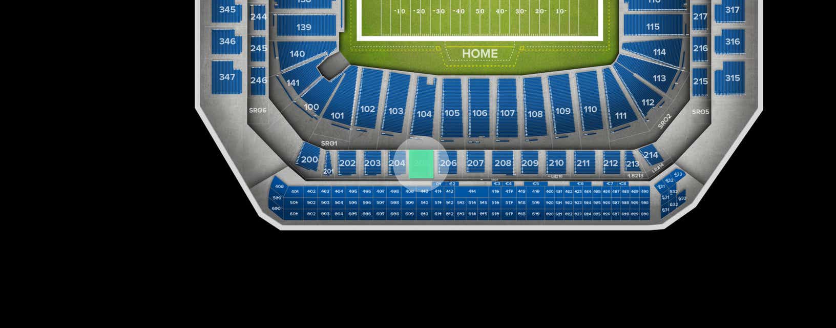 Seat view from Club