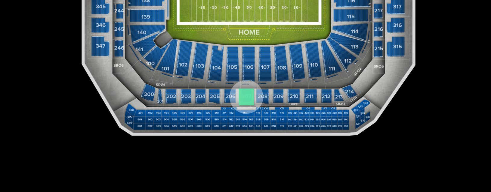 Seat view from Club