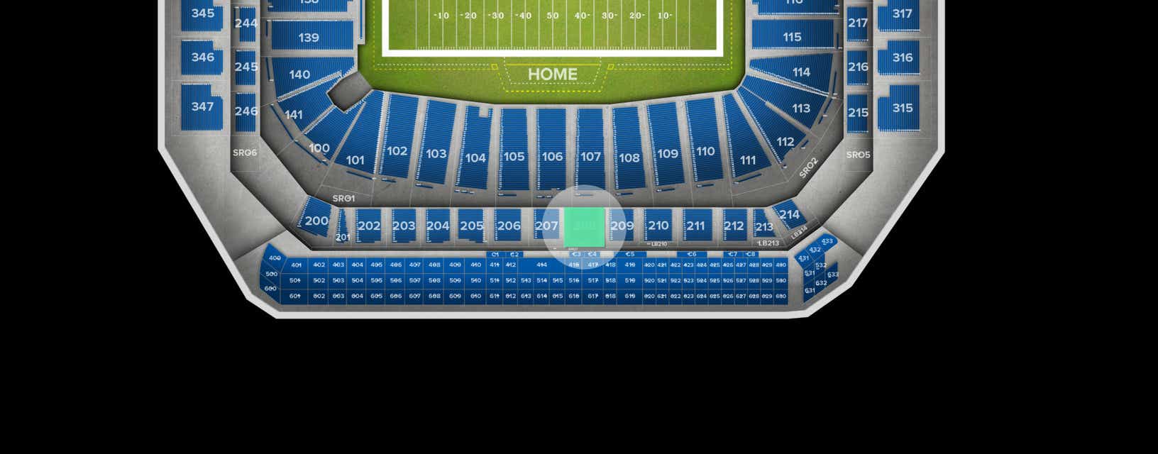 Seat view from Club
