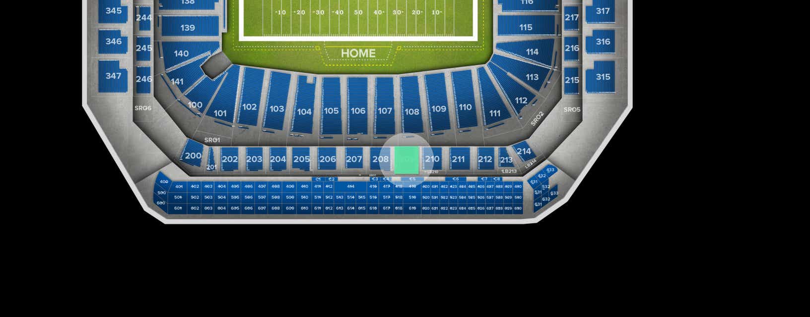 Seat view from Club