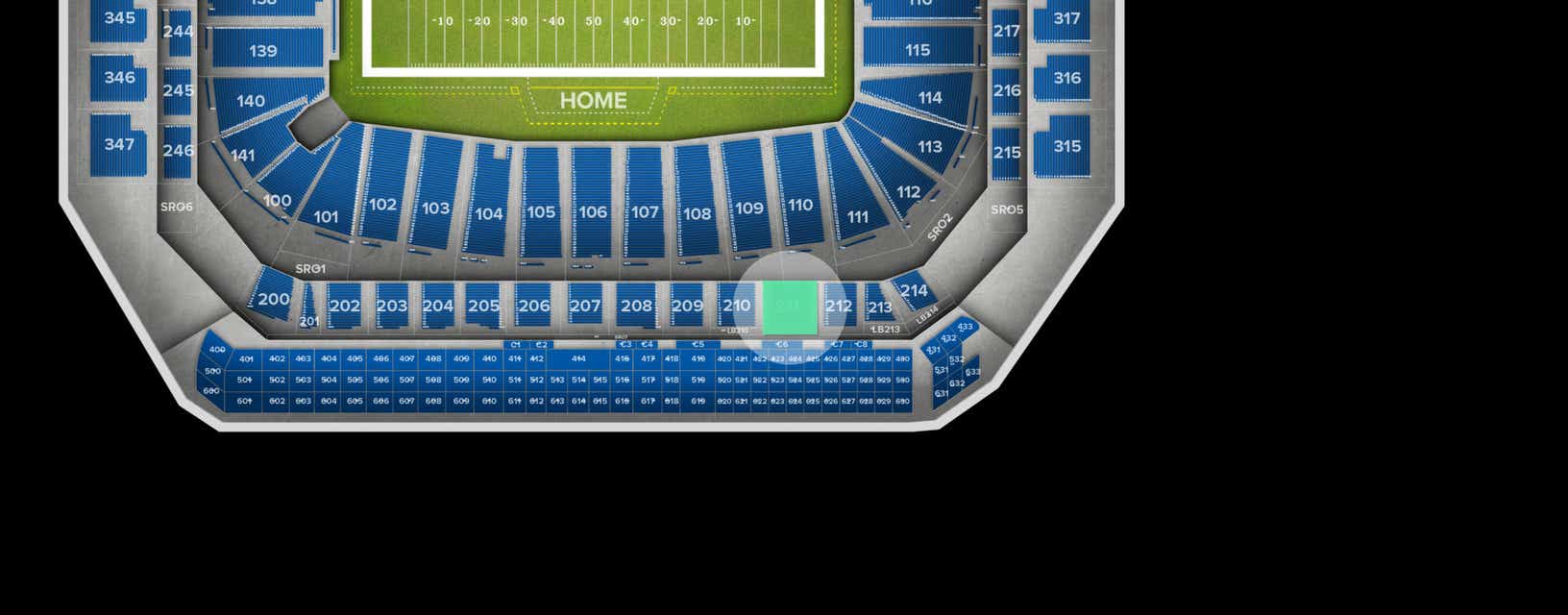 Seat view from Club